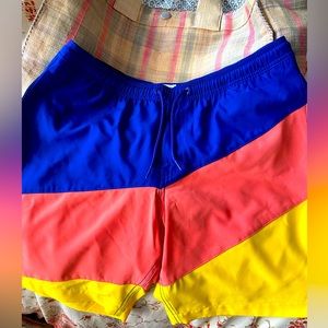 Men’s GAP size L color block swim trunks.  New with tags.